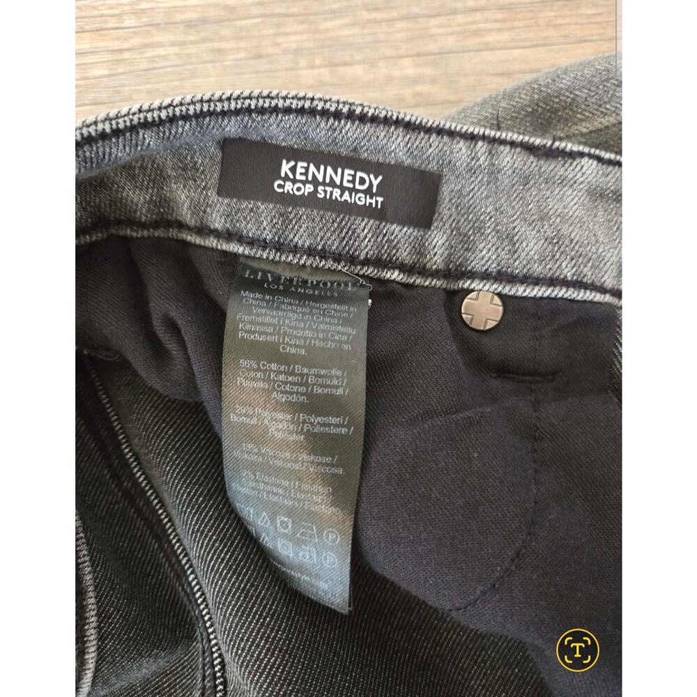 Liverpool Los Angeles Kennedy Crop Straight Jeans Women Size 10/30 Gray Stretch - Picture 7 of 7